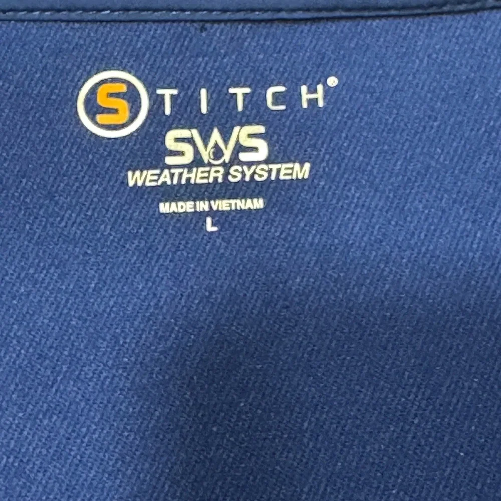 Stitch Golf Vest Mens Large Blue Full Zip SWS Weather System 211SA Performance